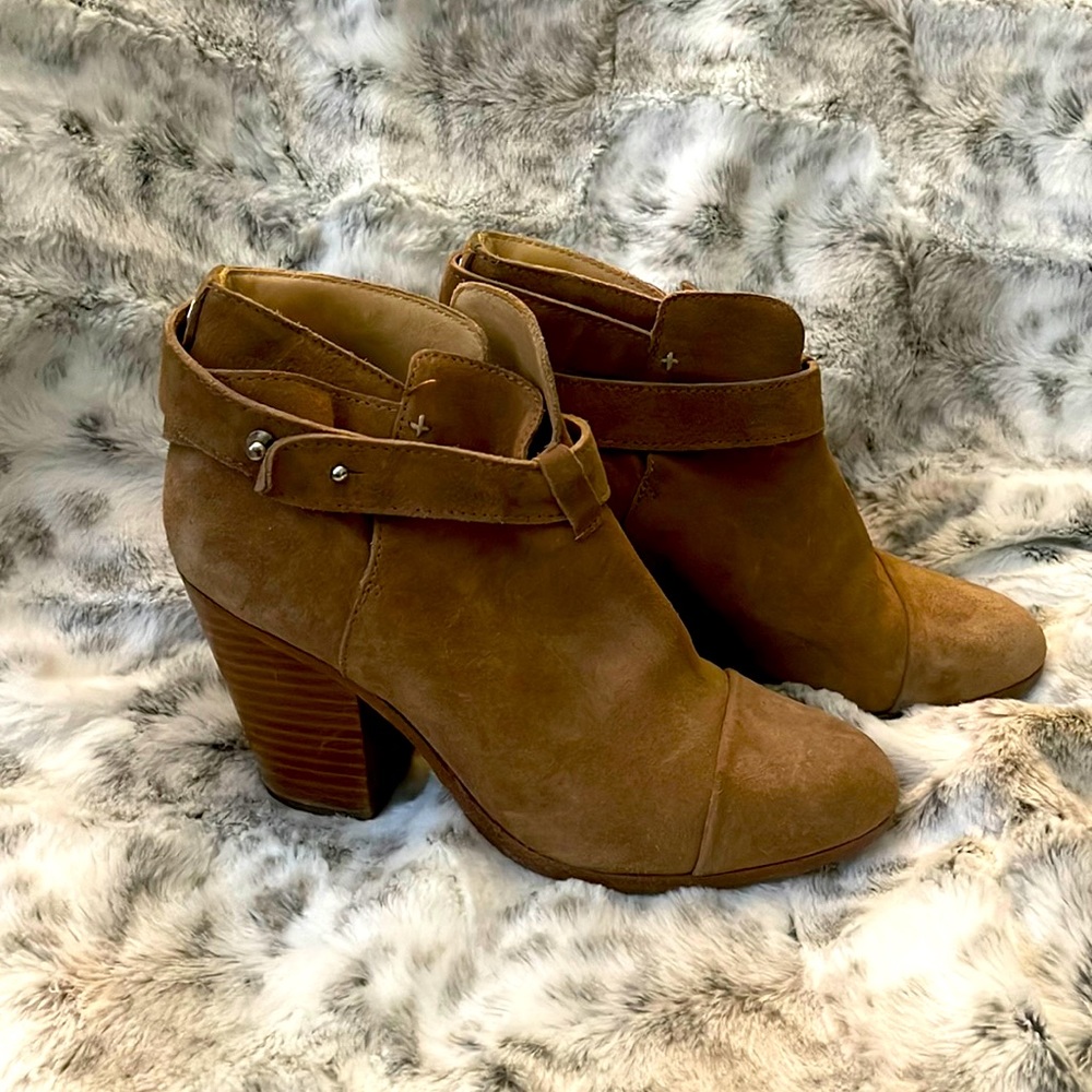 Rag and Bone NY tan suede booties.